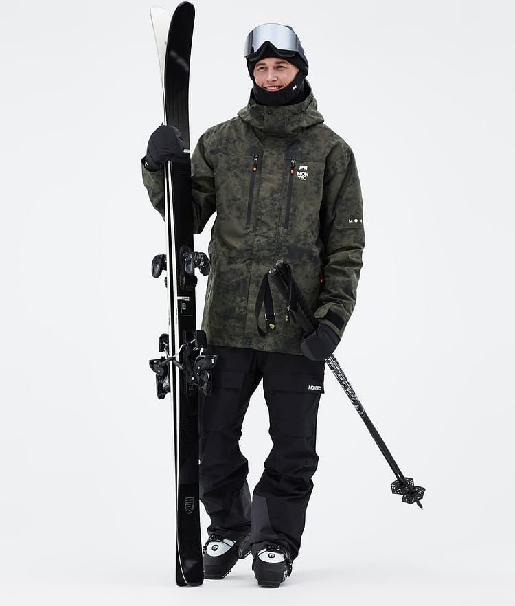 Montec Fawk 21 Skijacke Herren Olive Green Tiedye, Image 3 of 10