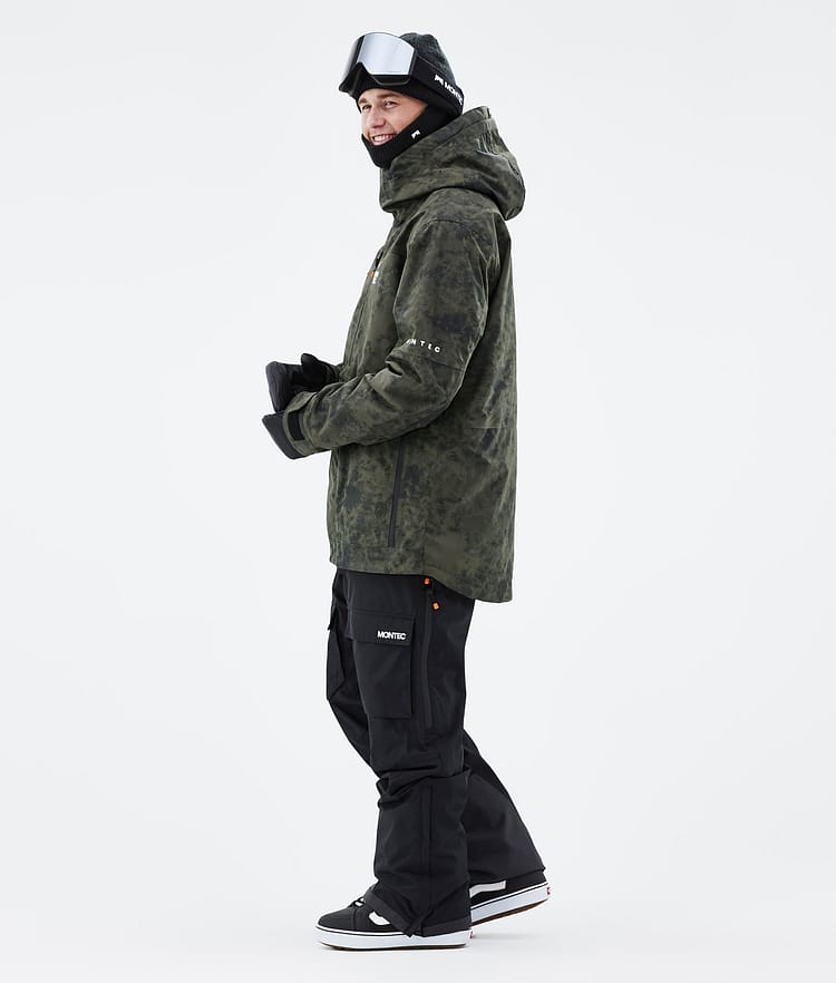 Montec Fawk 21 Snowboardjacke Herren Olive Green Tiedye, Image 4 of 10