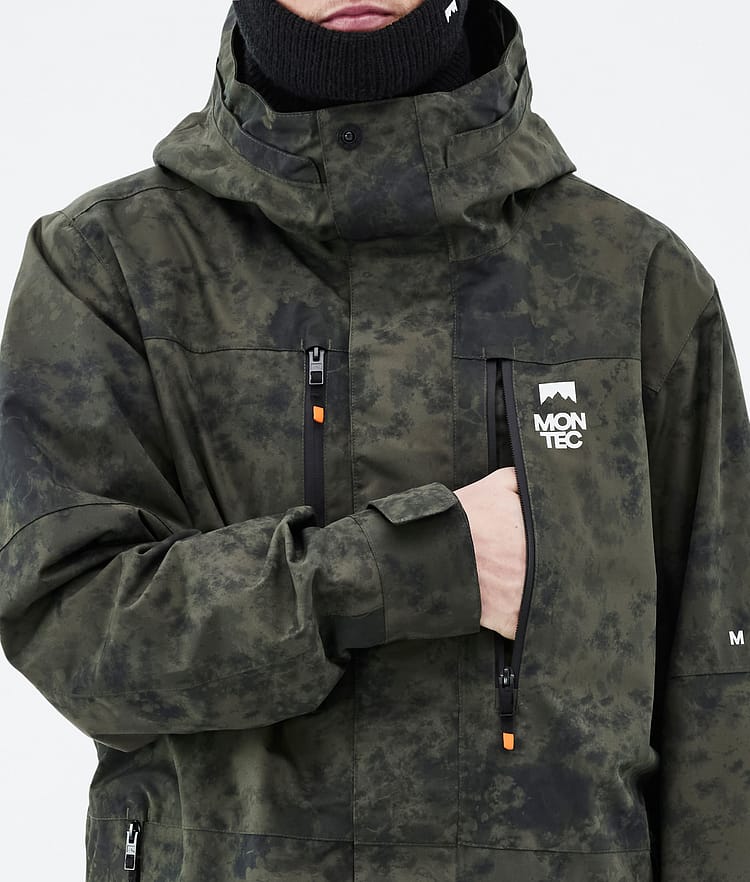 Montec Fawk 21 Snowboardjacke Herren Olive Green Tiedye, Image 9 of 10