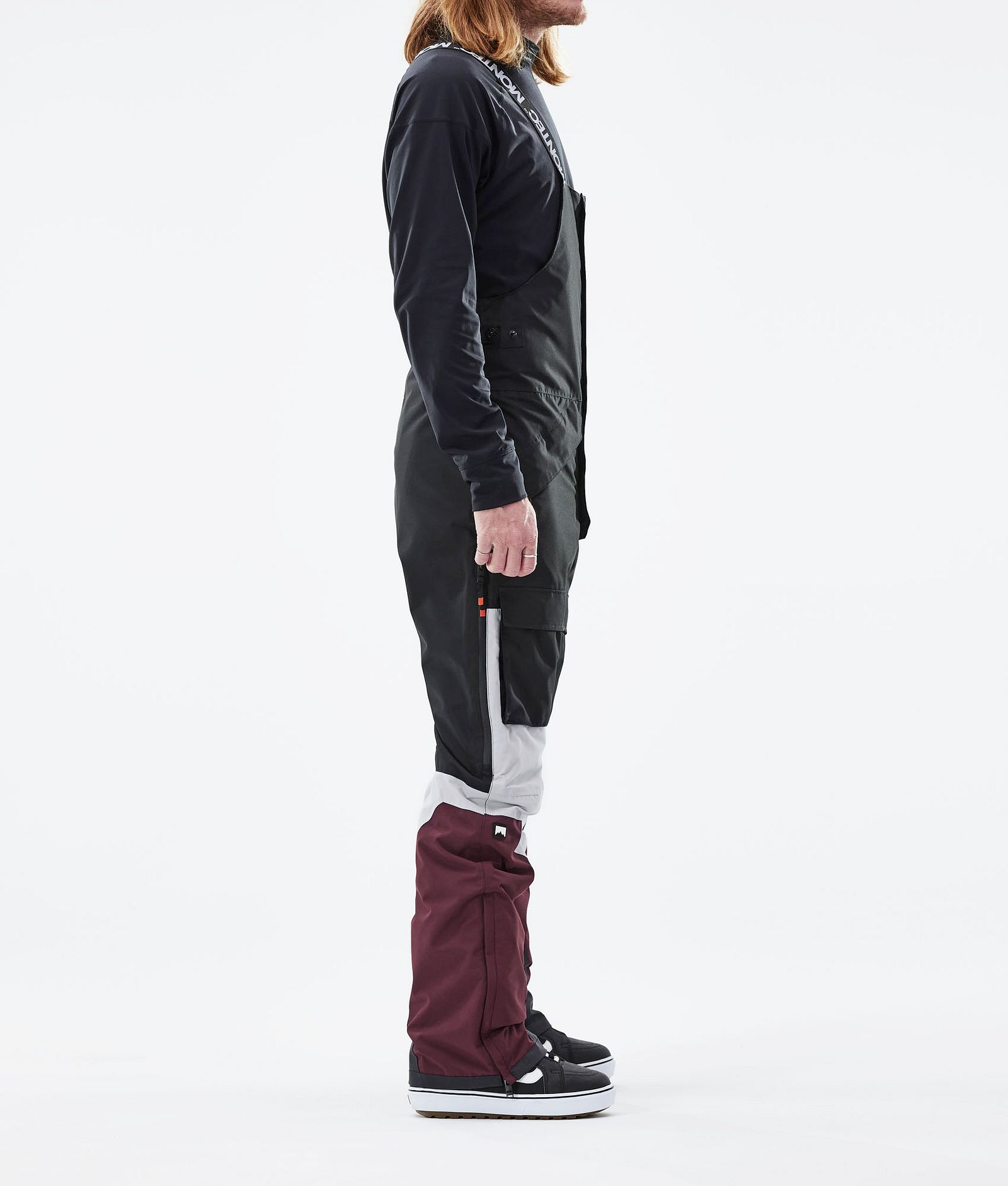 Montec Fawk 2021 Snowboardhose Herren Black/Light Grey/Burgundy, Bild 2 von 6