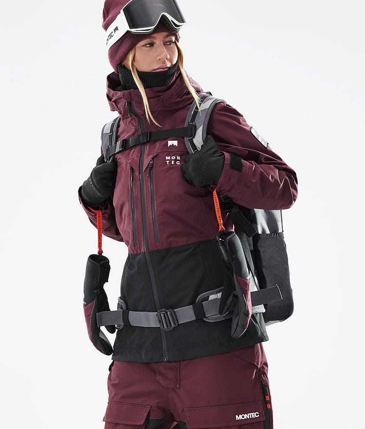 Montec Moss W 21 Snowboardjacke Damen Burgundy/Black, Image 2 of 12