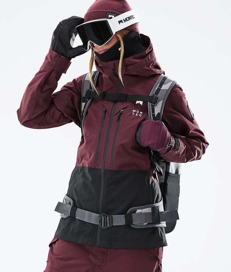 Montec Moss W 21 Snowboardjacke Damen Burgundy/Black, Image 3 of 12