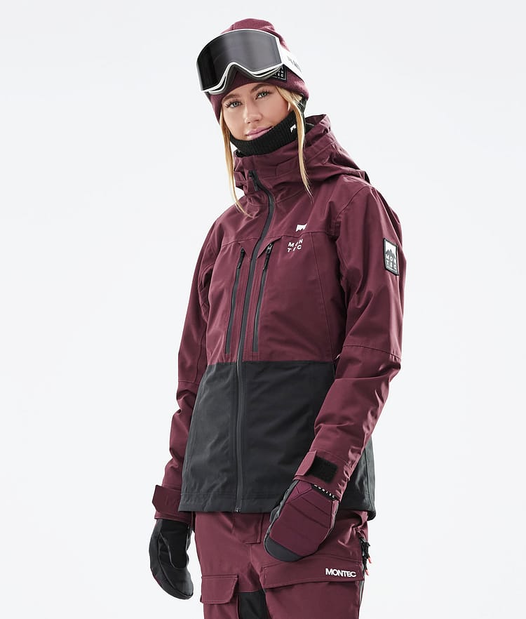 Montec Moss W 21 Skijacke Damen Burgundy/Black, Image 3 of 13