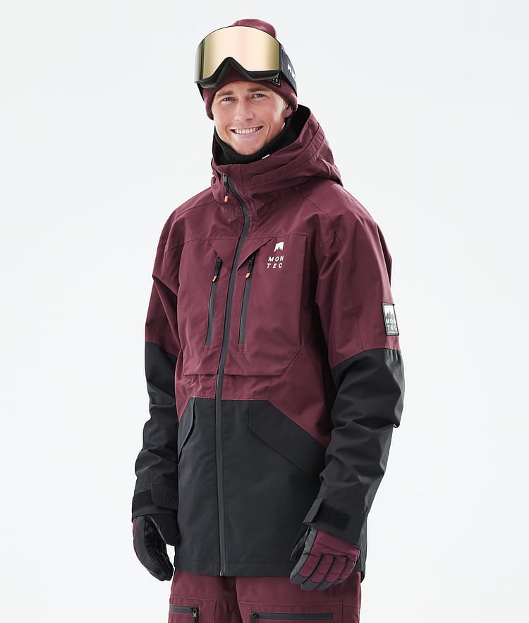 Montec Moss 21 Snowboardjacke Herren Burgundy/Black, Image 2 of 13