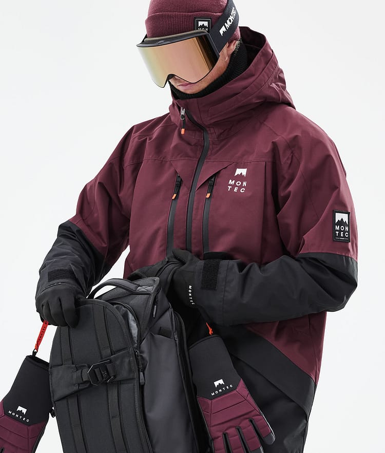 Montec Moss 21 Snowboardjacke Herren Burgundy/Black, Image 5 of 13