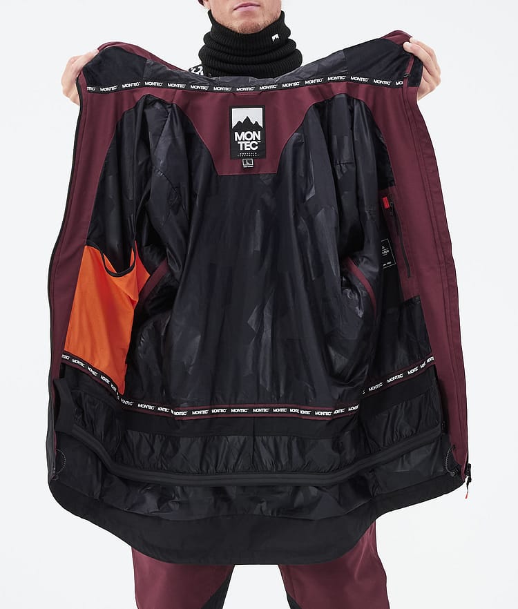 Montec Moss 21 Snowboardjacke Herren Burgundy/Black, Image 13 of 13