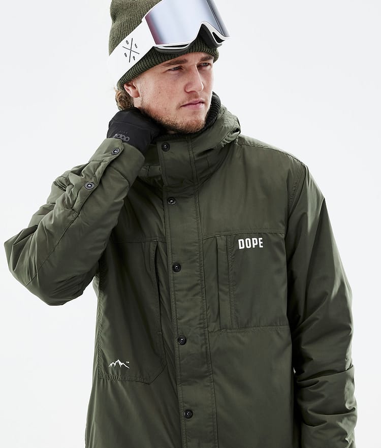 Dope Insulated Midlayer Jacke Herren Olive Green, Image 3 of 12