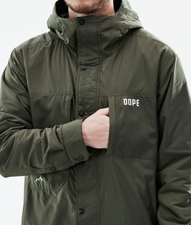 Dope Insulated Midlayer Outdoorjacke Herren Olive Green, Image 10 of 12