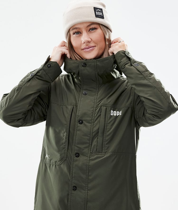 Dope Insulated W Midlayer Outdoorjacke Damen Olive Green, Image 2 of 10