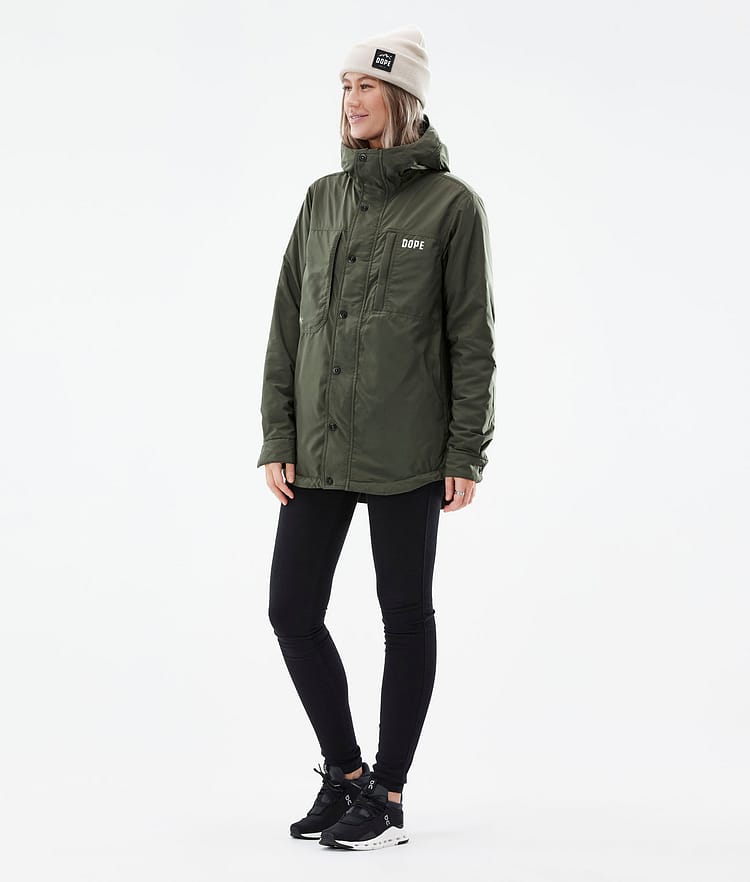 Dope Insulated W Midlayer Outdoorjacke Damen Olive Green, Image 3 of 10