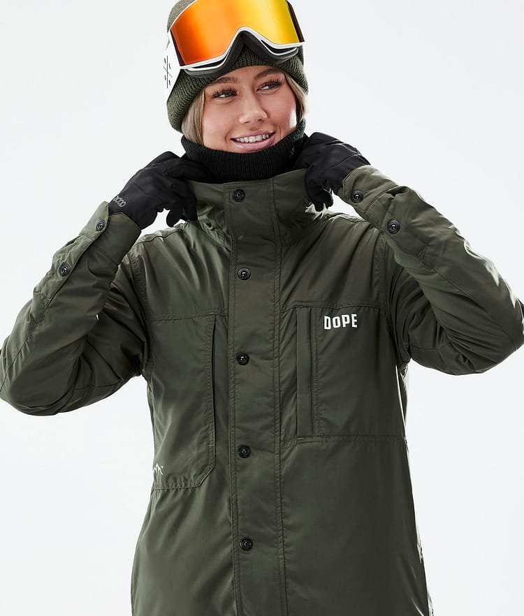 Dope Insulated W Midlayer Jacke Damen Olive Green, Image 3 of 12