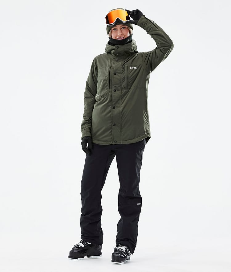 Dope Insulated W Midlayer Skijacke Damen Olive Green, Image 5 of 12