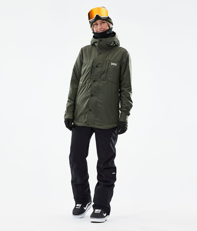 Dope Insulated W Midlayer Jacke Damen Olive Green, Image 5 of 12