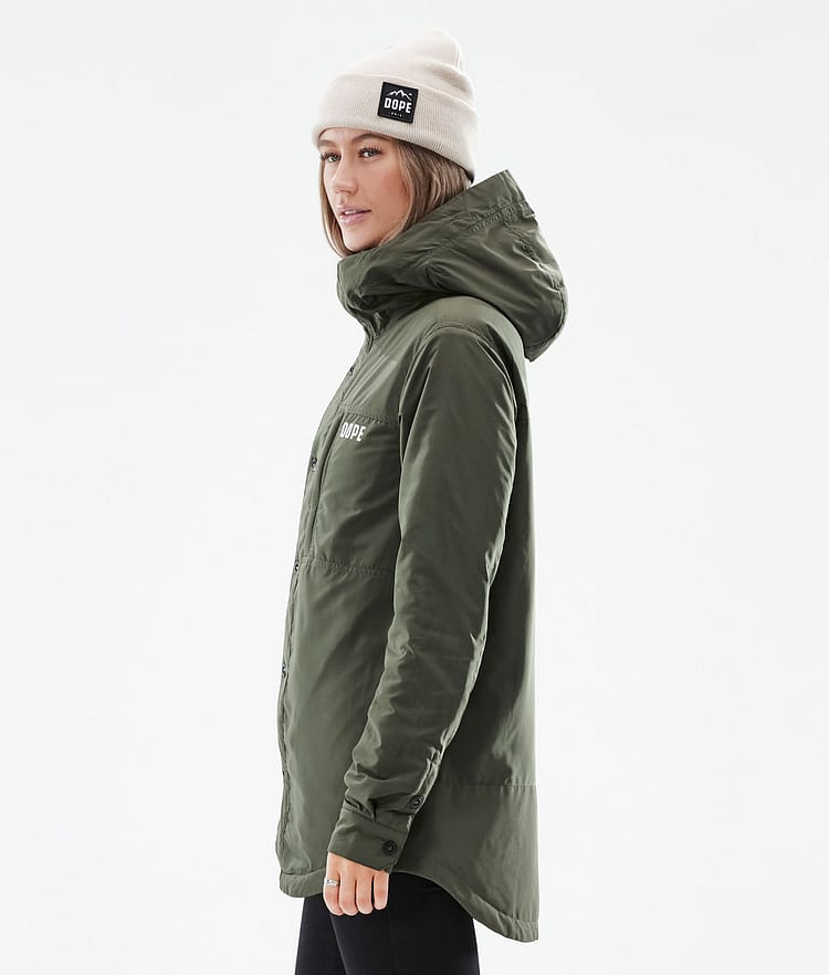 Dope Insulated W Midlayer Outdoorjacke Damen Olive Green, Image 5 of 10