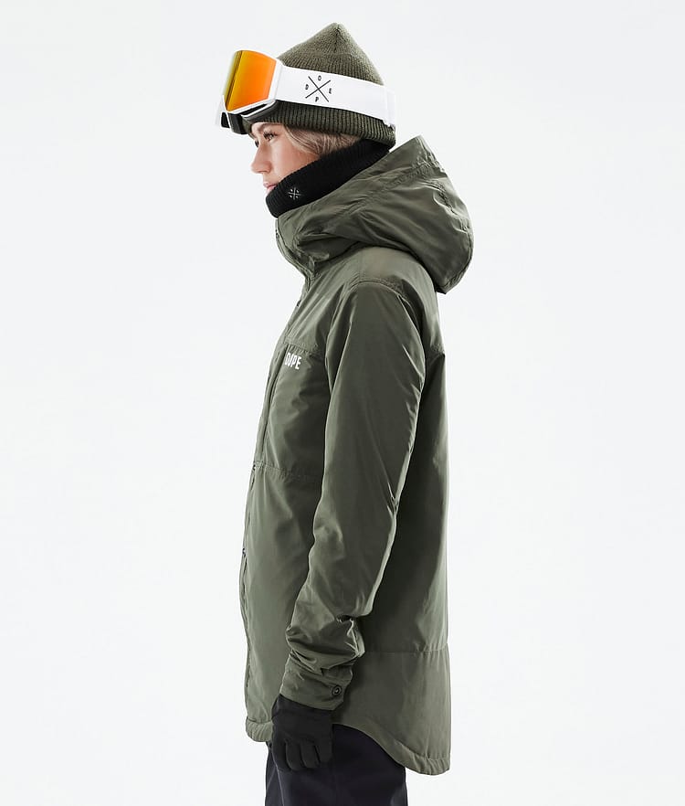 Dope Insulated W Midlayer Skijacke Damen Olive Green, Image 7 of 12