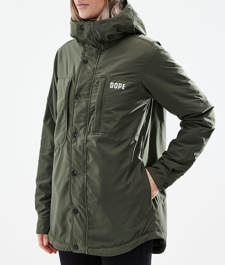 Dope Insulated W Midlayer Outdoorjacke Damen Olive Green, Image 7 of 10