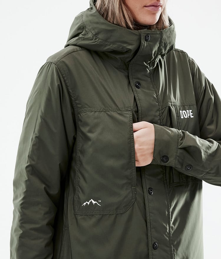 Dope Insulated W Midlayer Outdoorjacke Damen Olive Green, Image 9 of 10