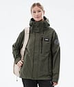 Dope Blizzard Light W Full Zip Outdoorjacke Damen Olive Green