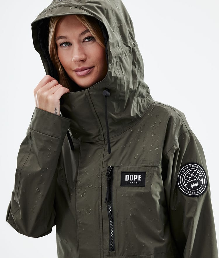 Dope Blizzard Light W Full Zip Outdoorjacke Damen Olive Green, Bild 5 von 10