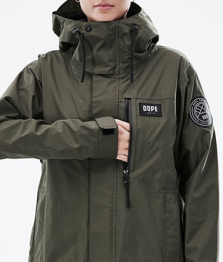 Dope Blizzard Light W Full Zip Outdoorjacke Damen Olive Green, Bild 9 von 10