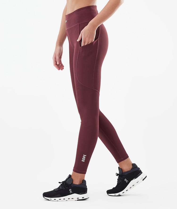 Dope Lofty Tech Leggings Damen Burgundy