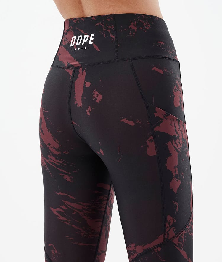Dope Lofty Tech Leggings Damen Paint Burgundy, Bild 7 von 8