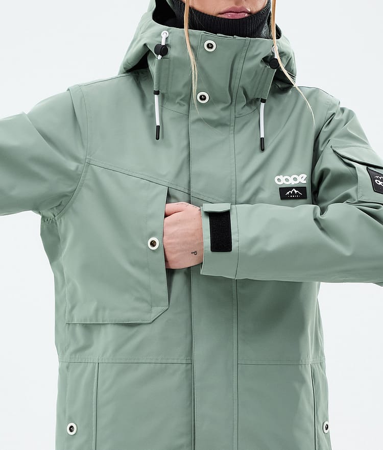 Dope Adept W Skijacke Damen Faded Green, Bild 8 von 9