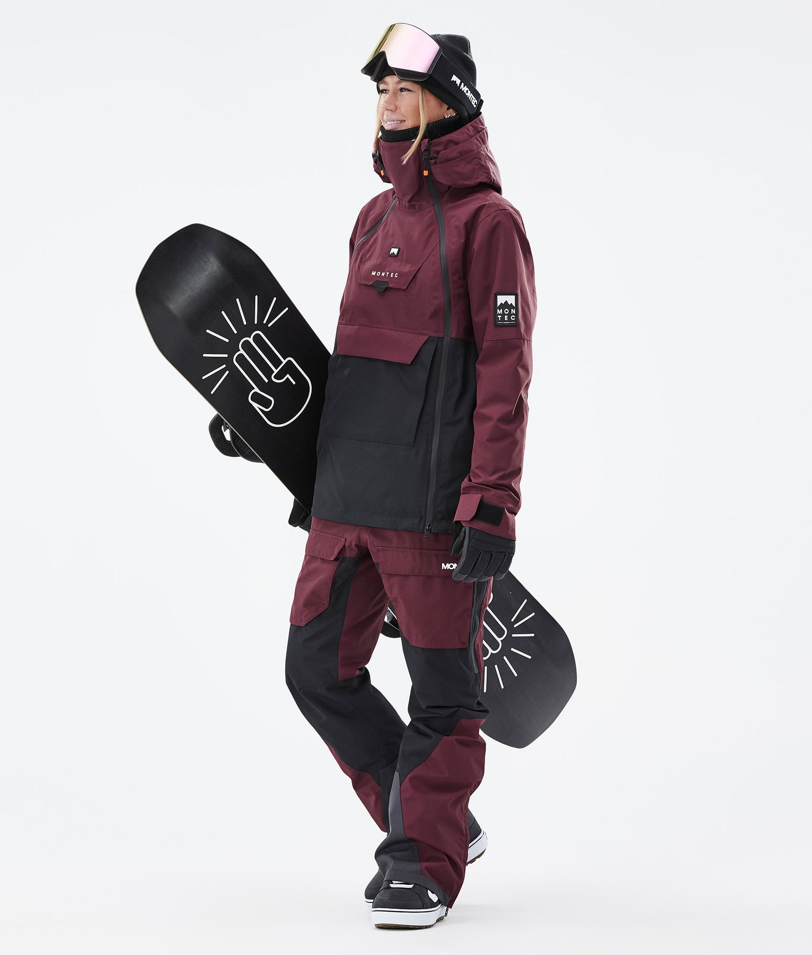 Montec Doom W Snowboardjacke Damen Burgundy/Black Renewed