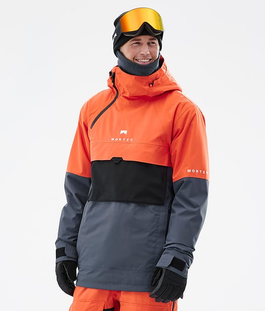 Montec Dune Snowboardjacke Herren Orange/Black/Metal Blue