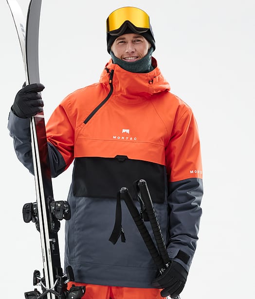 Montec Dune Skijacke Herren Orange/Black/Metal Blue