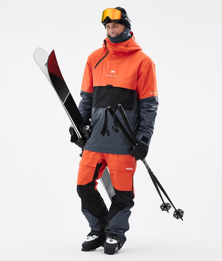 Montec Dune Skijacke Herren Orange/Black/Metal Blue