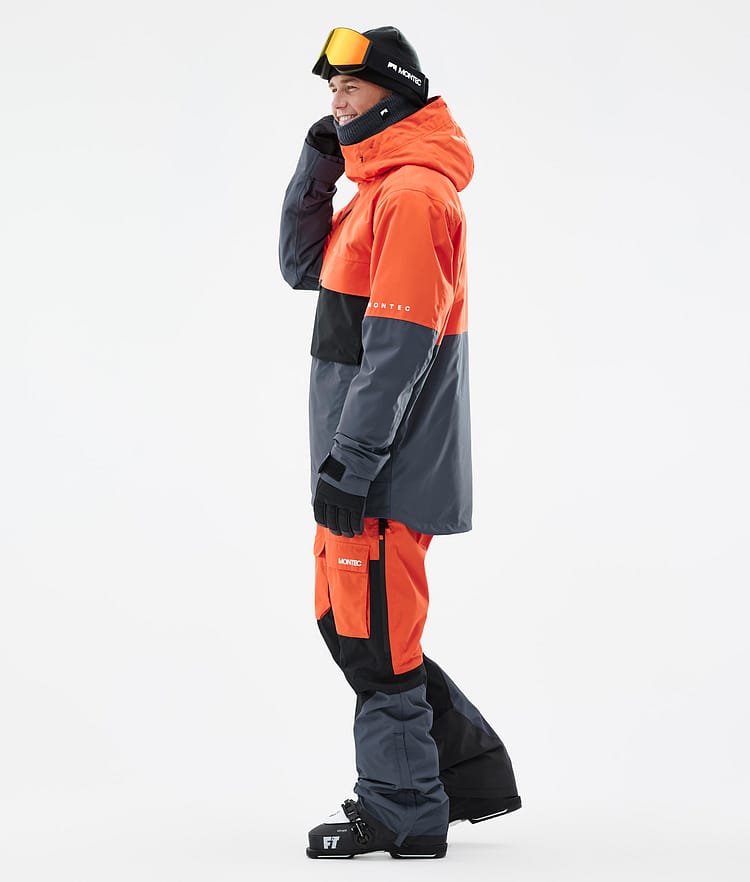 Montec Dune Skijacke Herren Orange/Black/Metal Blue