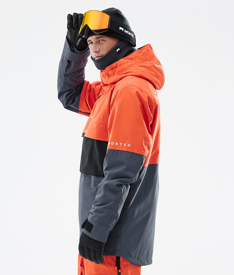 Montec Dune Skijacke Herren Orange/Black/Metal Blue