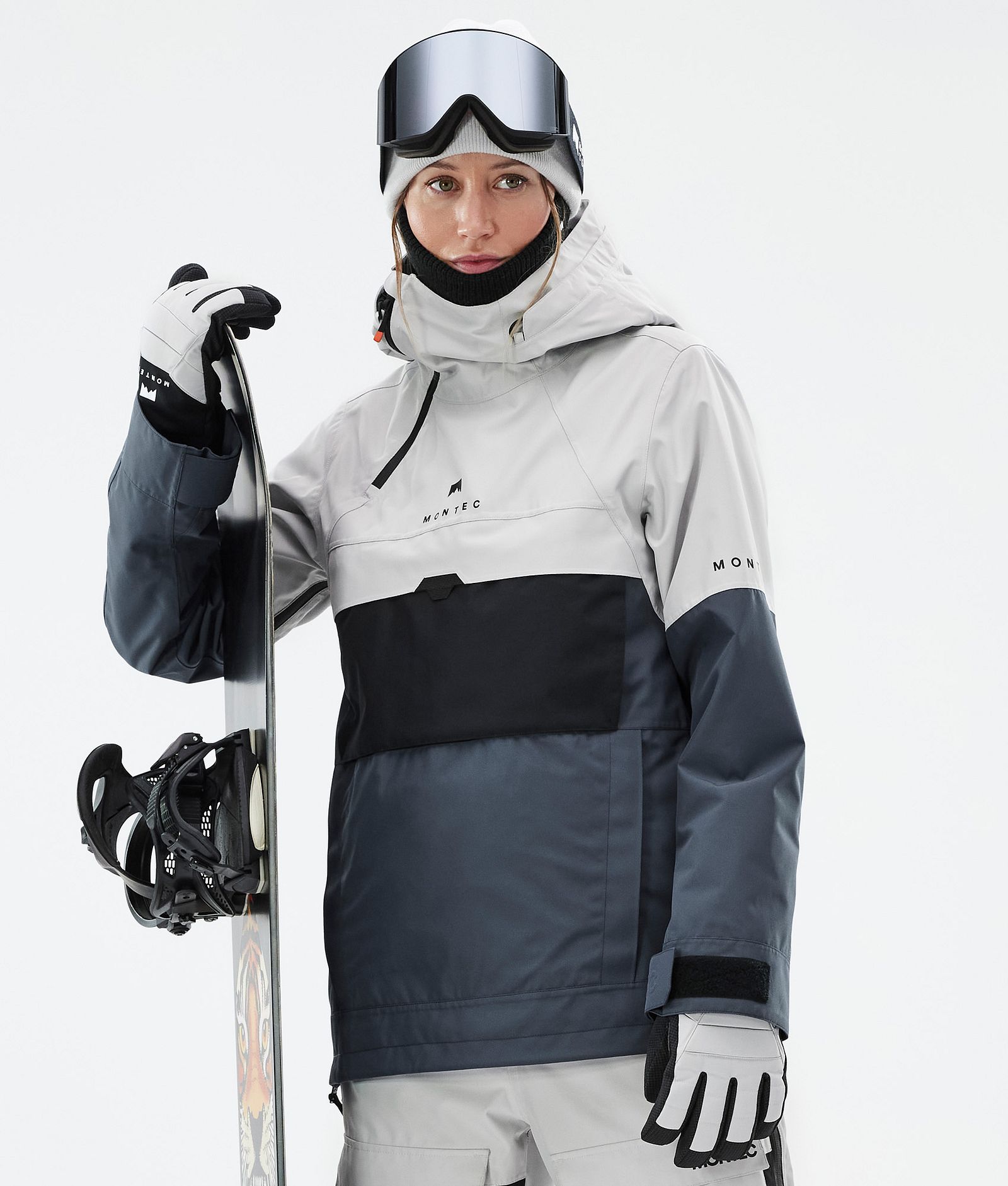 Montec Dune W Snowboardjacke Damen Light Grey/Black/Metal Blue Renewed, Bild 1 von 9