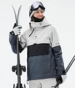 Montec Dune W Skijacke Damen Light Grey/Black/Metal Blue