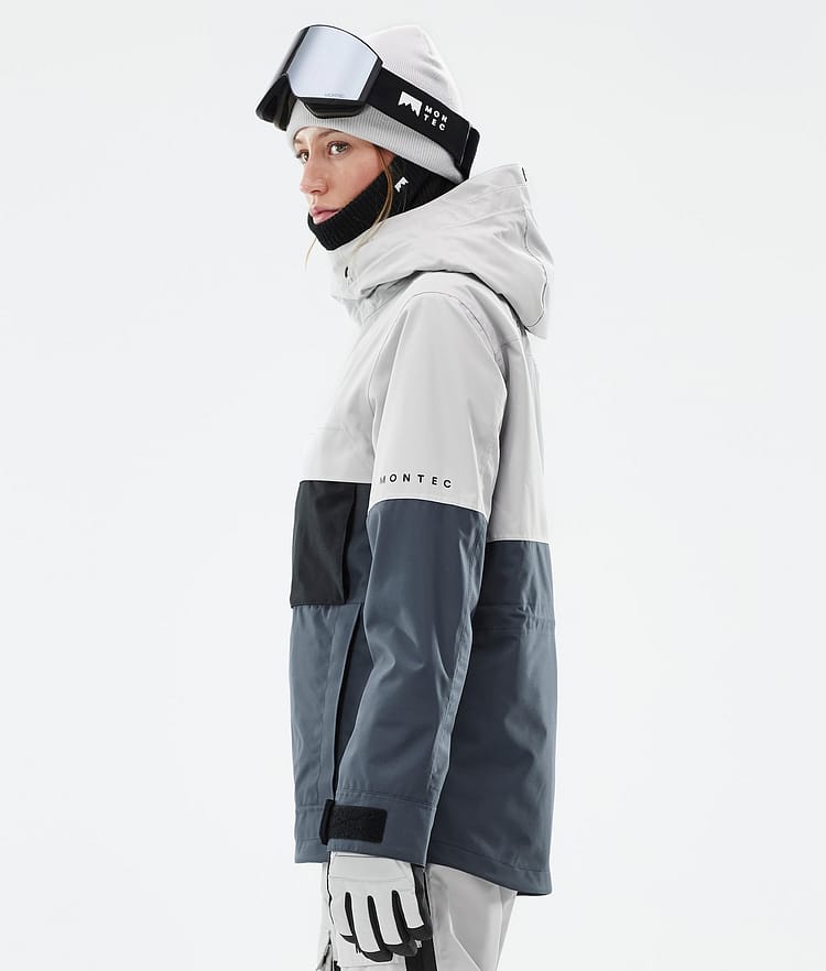 Montec Dune W Snowboardjacke Damen Light Grey/Black/Metal Blue, Bild 6 von 9
