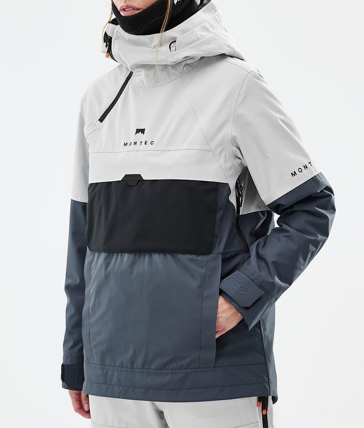 Montec Dune W Snowboardjacke Damen Light Grey/Black/Metal Blue