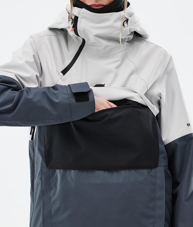 Montec Dune W Snowboardjacke Damen Light Grey/Black/Metal Blue, Bild 9 von 9