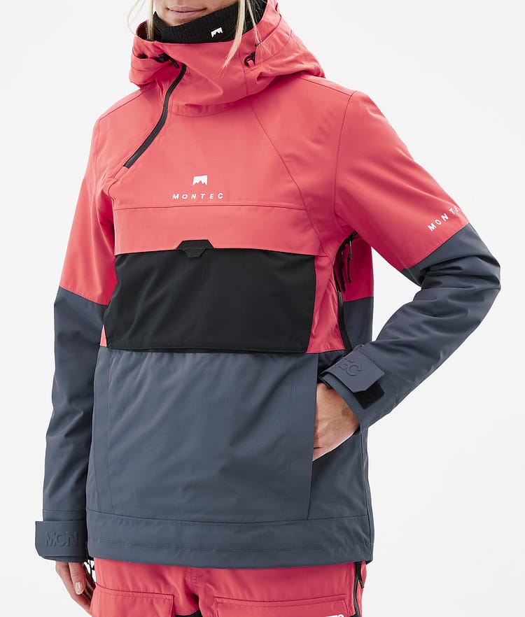 Montec Dune W Skijacke Damen Coral/Black/Metal Blue