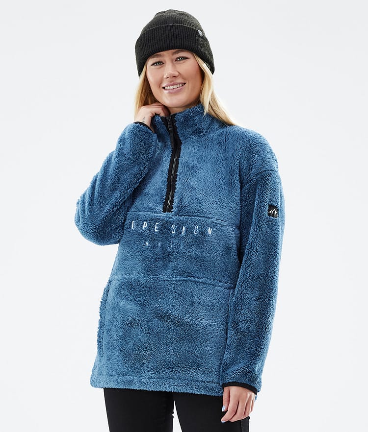 Dope Pile W 2022 Fleecepullover Damen Blue Steel