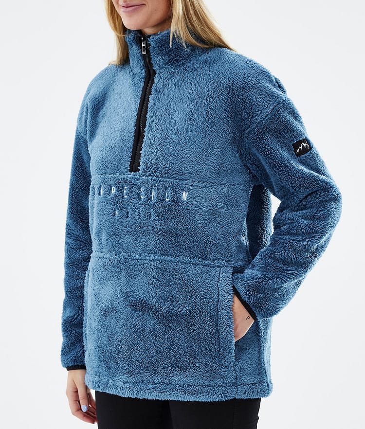 Dope Pile W 2022 Fleecepullover Damen Blue Steel