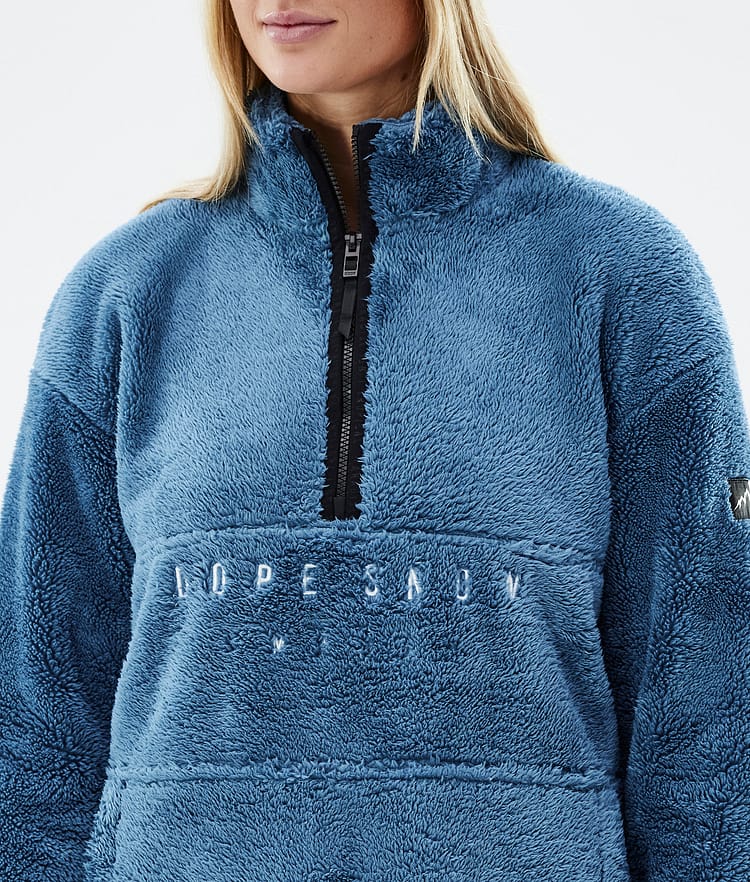 Dope Pile W 2022 Fleecepullover Damen Blue Steel