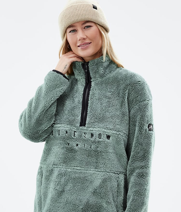 Dope Pile W 2022 Fleecepullover Damen Faded Green