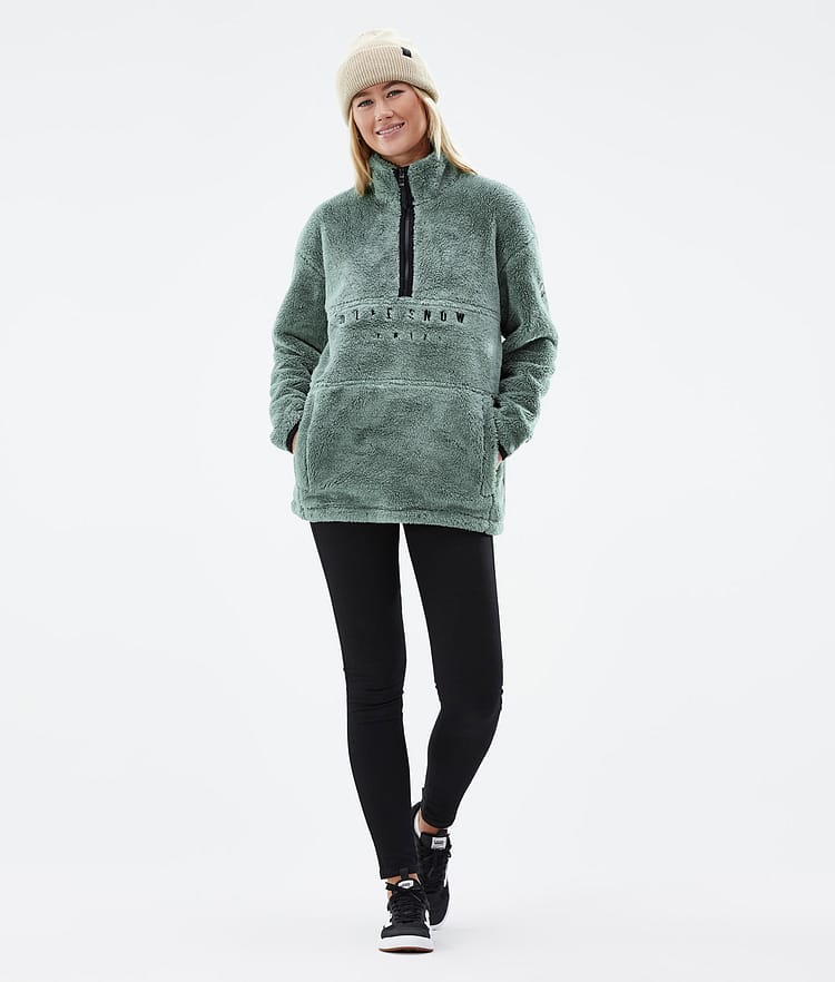 Dope Pile W 22 Fleecepullover Damen Faded Green, Bild 3 von 8
