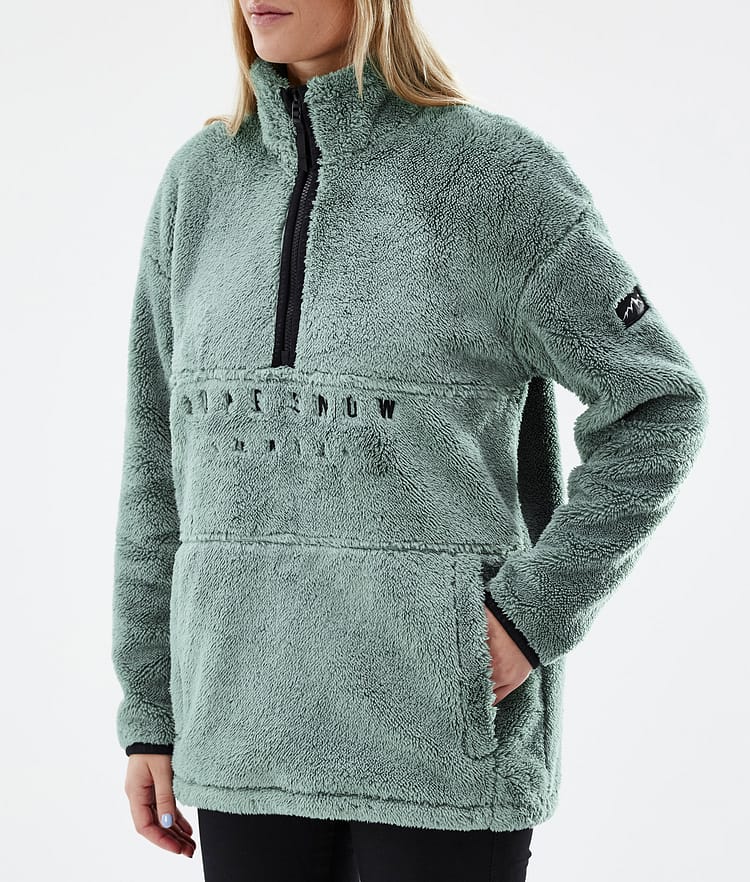 Dope Pile W 22 Fleecepullover Damen Faded Green, Bild 7 von 8
