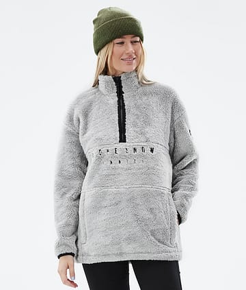 Dope Pile W 22 Fleecepullover Damen Light Grey