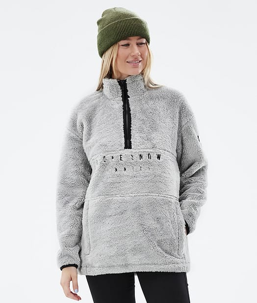 Dope Pile W 22 Fleecepullover Damen Light Grey