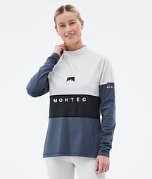 Montec Alpha W 24 Funktionsshirt Damen Light Grey/Black/Metal Blue