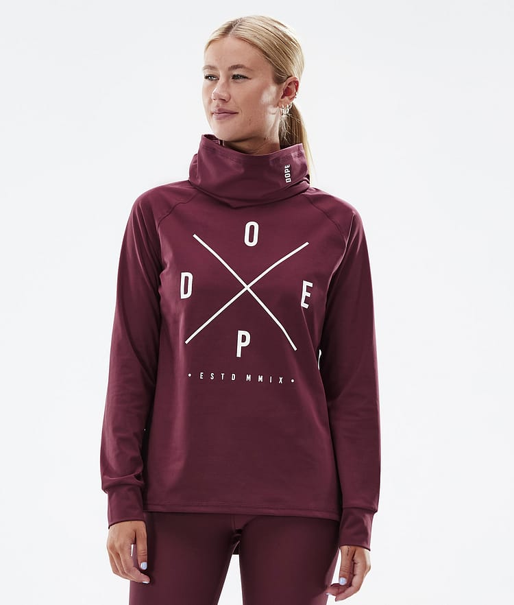 Dope Snuggle W 2022 Funktionsshirt Damen 2X-Up Burgundy