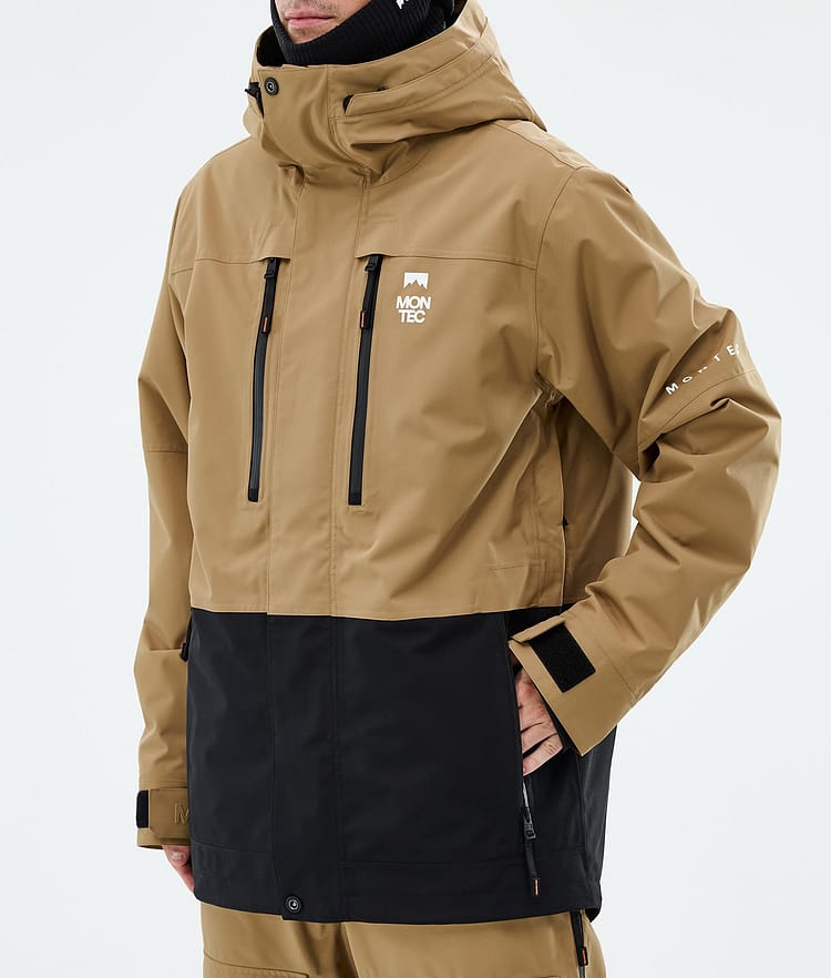 Montec Fawk Snowboardjacke Herren Gold/Black, Image 7 of 9